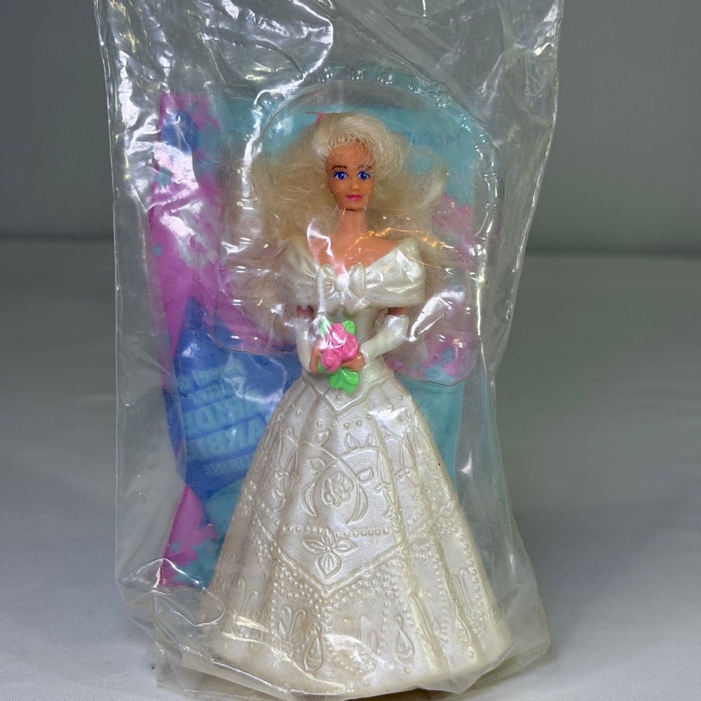 Vintage 1994 McDonalds Happy Meal Jewel & Glitter‎ Bride Barbie Figurine New #7